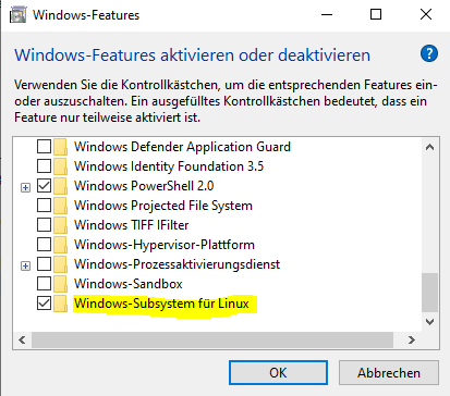 Bild: Windows-Features